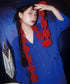 Flower Motif Crochet Scarf